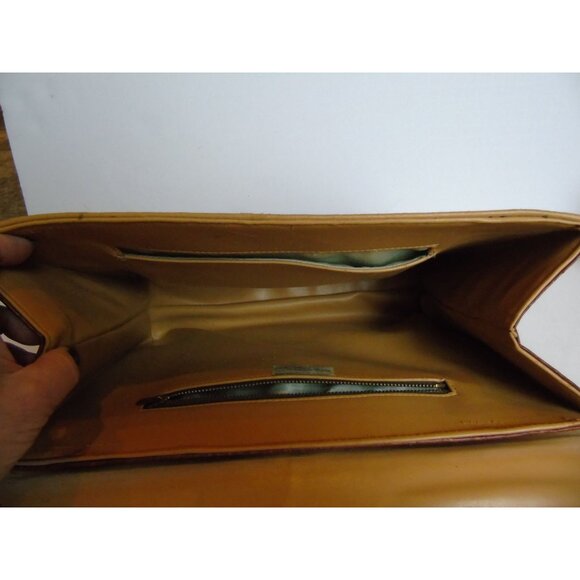 Vintage 1960's Genuine Alligator Handbag Brass Hardware Handmade In Florida - Picture 10 of 10